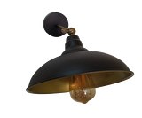 Rsylight Retro Rustik Metal Dekoratif Koridor - Mutfak Duvar Gold - Siyah Aplik 