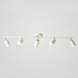 Rsylight Metal Modern 5 Li Beyaz Led Spot Hareketli Avize Günışığı Ampullü