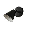 Rsylight Metal Eskitme Oturma Odası - Yatak Odası Spot Hareketli Beyaz - Siyah Aplik 