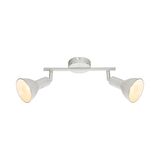Rsylight Retro Metal Beyaz 2 Li 180 Derece Hareketli Led Spot Avize Günışığı Ampullü
