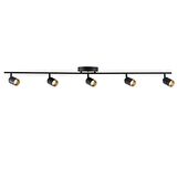 Rsylight Metal Modern 5 Li Siyah Led Spot Avize  Beyaz Ampullü
