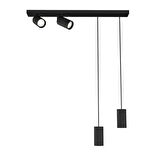 Rsylight Masa Üstü 4 Lü Led Avize Siyah Led Spot Bar Ve Tezgah Üstü Led Avize Panasonıc Günışığı Ampullü