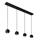 Rsylight Masa Üstü 4 Lü Led Avize Siyah Led Spot Bar Ve Tezgah Üstü Led Avize Panasonıc Günışığı Ampullü