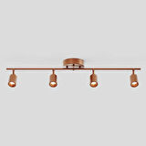 Rsylight Retro Mat Bakır Kaplama 180 Derece Hareketli Modern Spor 4 Lü Led Spot Avize Beyaz Ampullü