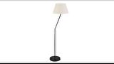 Rsylight Akrobatik Mafsallı Retro Rustik Siyah  Krem Başlık Köşe Lambası Lambader Çap:45 cm
