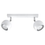 Rsylight Retro Beyaz 180 Derece Hareketli Modern Spor 2 Li Led Spot Avize Günışığı Ampullü