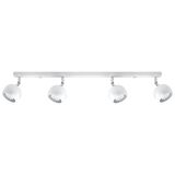 Rsylight Retro Beyaz 180 Derece Hareketli Modern Spor 4 Lü Led Spot Avize Günışığı Ampullü