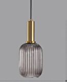 Rsylight Rustik Dekoratif Metal Modern Füme Opal Camlı Tekli  Avize çap:14
