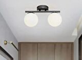 Rsylight Metal Modern Opal Camlı Tavan Plofyoner 2 Li Tavan Avize