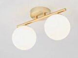 Rsylight Metal Modern Eskitme Kaplama Opal Camlı Tavan Plofyoner 2 Li Tavan Avize