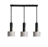 Rsylight Retro Metal Masa Üstü Dekoratif Rustik 3 Lü Siyah Beyaz Sıralı Avize 