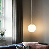 Rsylight Rustik Dekoratif Metal Modern Eskitme Kaplama Opal Camlı Tekli  Avize 