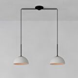 Rsylight Retro Metal Modern Siyah Beyaz Spor Dekoratif Rustik 2 Li Avize 