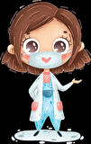 Maskeli Kız Doktor Duvar Stickerı