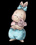 Kalpli Tavşan Duvar Stickerı