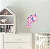 Tatlı Mor Gözlü Dinozor Stickerı