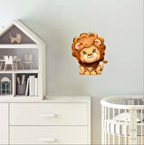 Sevimli Aslan Duvar Sticker
