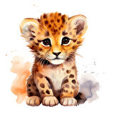 Tatlı Leopar Yavrusu Çocuk Odası Stickerı