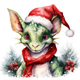 Noel Ejderhası Çocuk Odası Stickerı