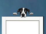 Siyah Beyaz Büyük Dane Köpek Duvar Sticker'ı