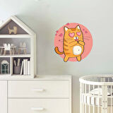Kalpli Kedi Sticker