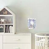 Mor Panjurlu ve Lavanta Saksılı Pencere Duvar Stickerı