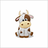 Sevimli İnek Sticker