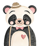 Papyonlu Panda Duvar Stickerı