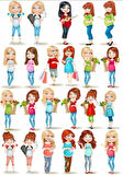 Kız Sticker Set