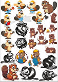 Köstebek Sticker Set