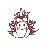 Slah Tutan İnek Araba Sticker 17x17 Cm Kahverengi