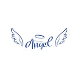 Angel Sticker 17x17 Cm Mavi
