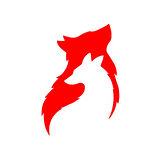 Kurt İçinde Kurt Sticker 17x17 Cm Kırmızı