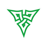 Nordik Güç Sembolü Sticker 17x17 Cm Yeşil