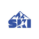 Ski Kayak Sticker 17x17 Cm Mavi