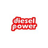 Diesel Power Sticker 17x17 Cm Kırmızı
