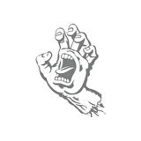 Korkunç El Sticker 17x17 Cm Gri