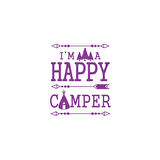 Happy Camper Sticker 17x17 Cm Mor