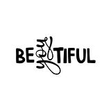Beatiful Sticker 17x17 Cm Siyah