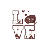 Love Sticker 17x17 Cm Kahverengi