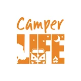 Camper Lifer Sticker 17x17 Cm Turuncu