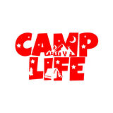 Camp Lifer Sticker 17x17 Cm Kırmızı