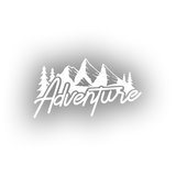 Adventure Dağ Sticker 17x17 Cm Beyaz
