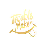 Trouble Maker Sticker 17x17 Cm Gold