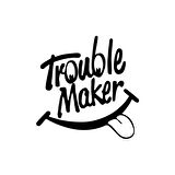 Trouble Maker Sticker 17x17 Cm Siyah