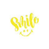 Smile Sticker  17x17 Cm Sarı