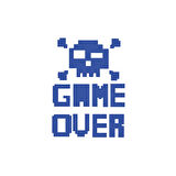Game Over Sticker 17x17 Cm Mavi