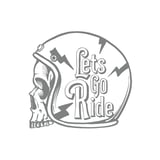 Lets GO Ride Sticker 17x17 Cm Gri