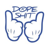Dope Shit Sticker 17x17 Cm Mavi