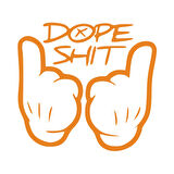 Dope Shit Sticker 17x17 Cm Turuncu